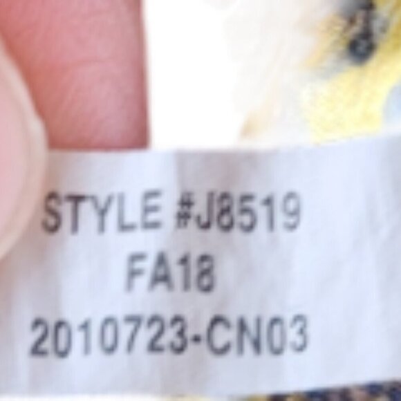 Madewell x Karen Walker yellow floral 100% silk Gennaker fairyblouse EUC size M - Picture 11 of 11